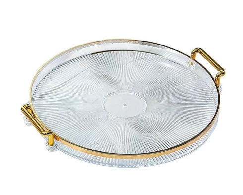 Serving Tray with Golden Handles